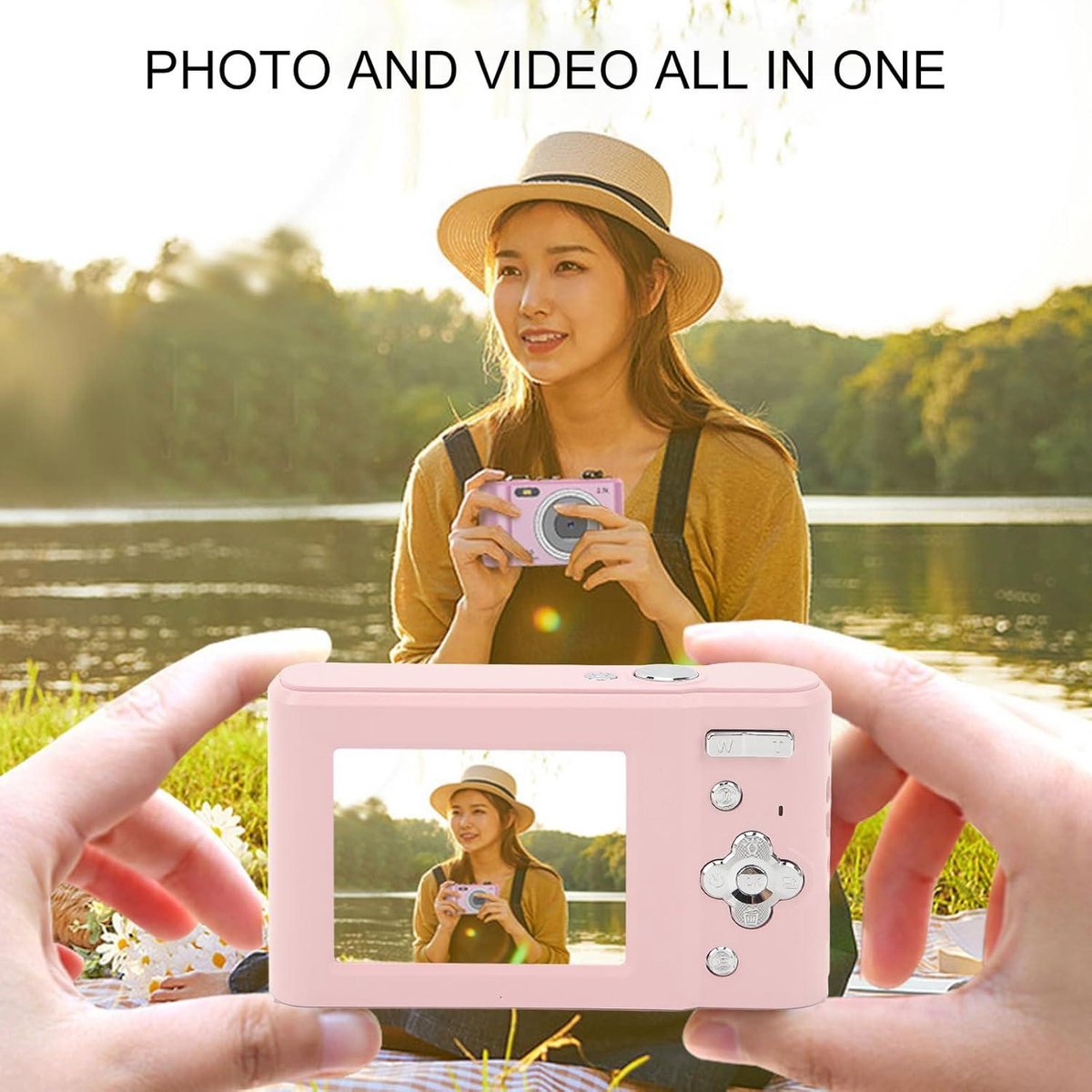 Wat vinden we goed aan de 44MP Compact Vlogcamera 1080P HD Autofocus - Oplaadbaar, 16x Digitale Zoom