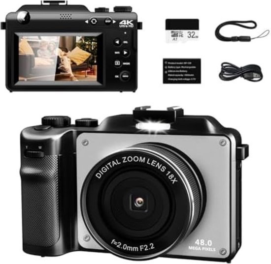 Merkloos Compactcamera Zilver review