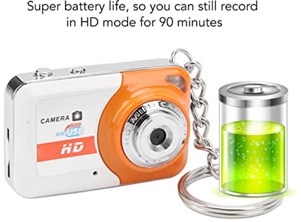 Wat vinden we goed aan de Mini Duimcamera Oranje Digitale Videocamera