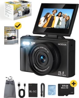 NODIJA 5K: compacte vloggercamera met veel functies voor beginners