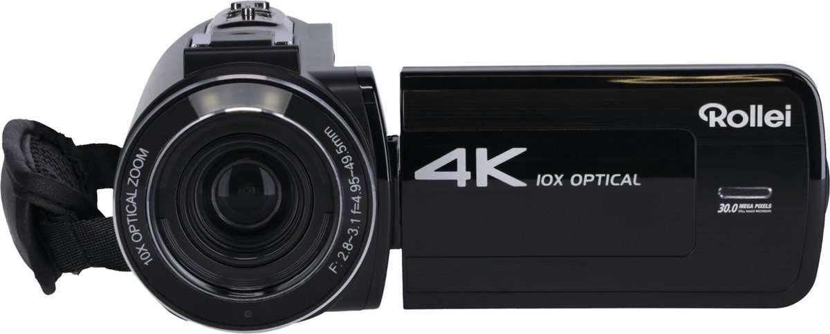 De Rollei Movieline UHD 10X Zoomcamera in één oogopslag