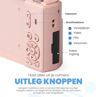 Wat vinden we goed aan de Roxa Digitale Camera - Vlogcamera Roze