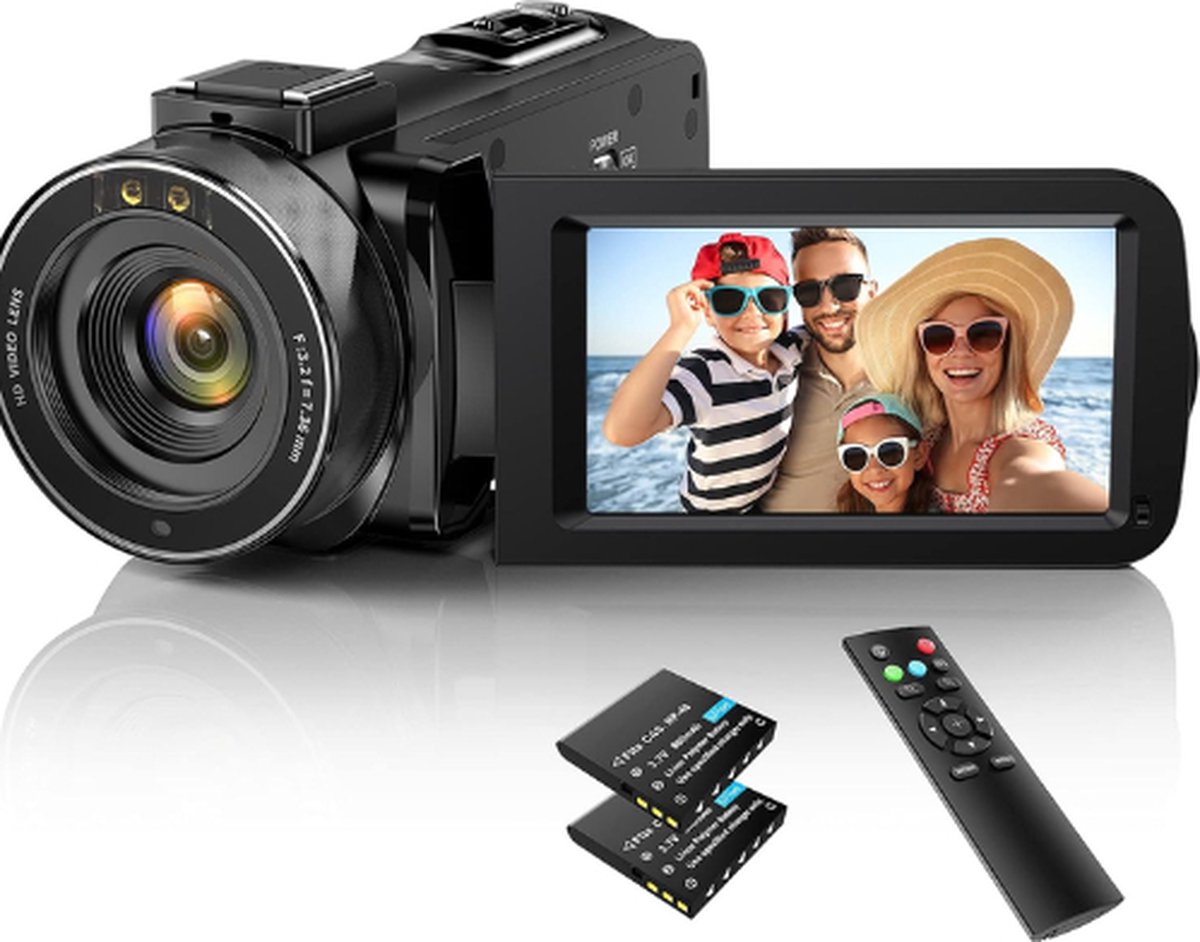 De Vlog Camera 4K 48MP met Rotatiescherm en Afstandsbediening in één oogopslag