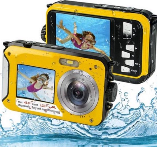 Zelfontspanner Onderwatercamera 16x Zoom Dual Screen HD 2.7K 48MP Actiecamera review