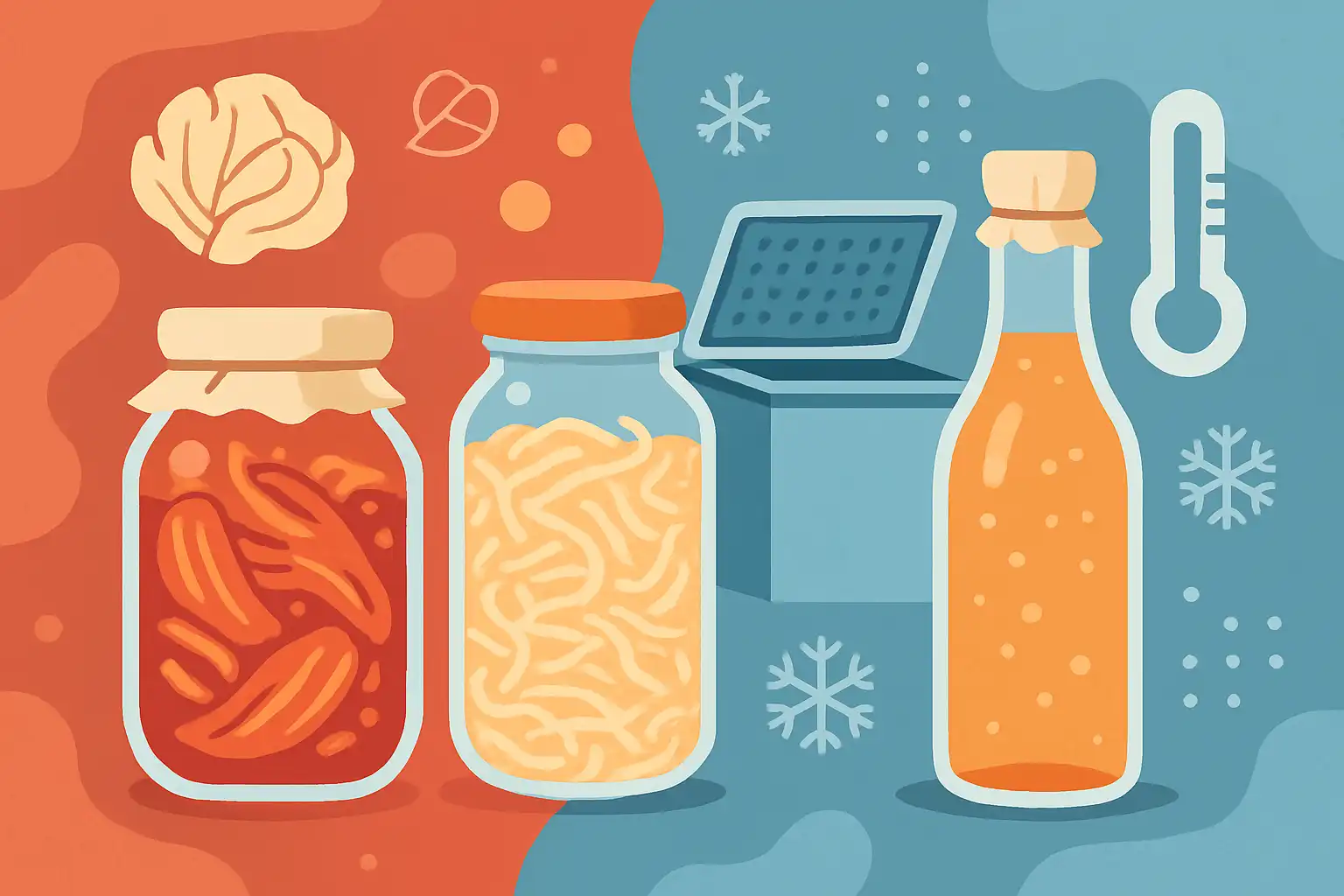 Fermentatie en invriezen: zo bewaar je kimchi, zuurkool en kombucha optimaal