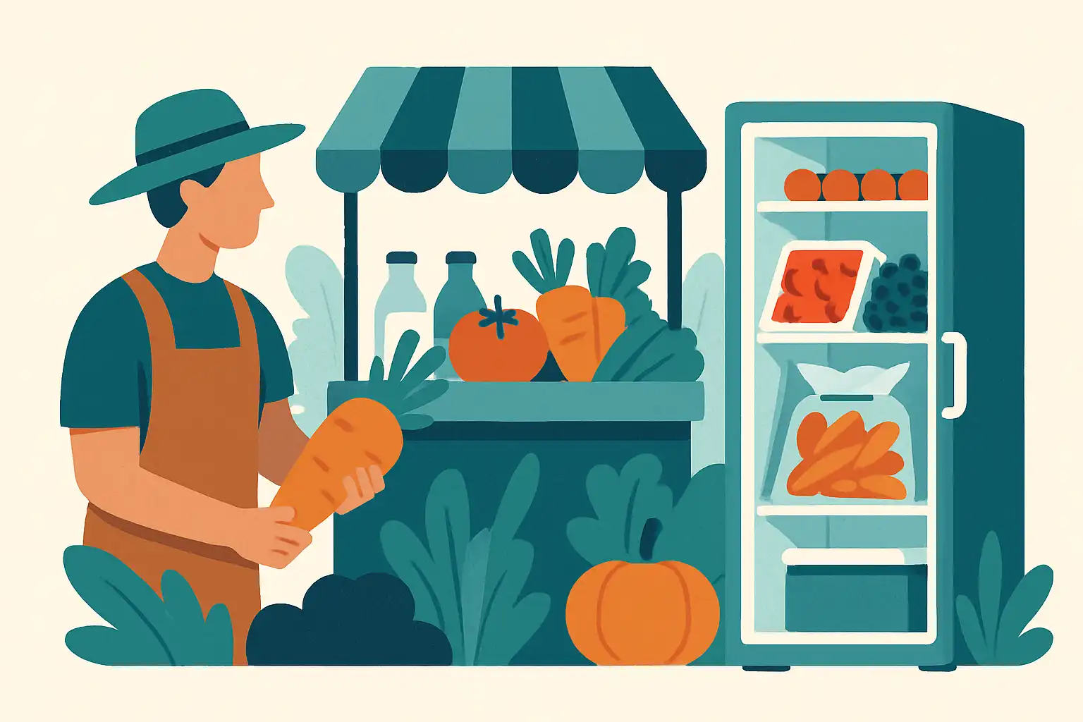 Hoe lokale boeren en buurtmarkten vriezers gebruiken om vers voedsel het hele jaar te verkopen