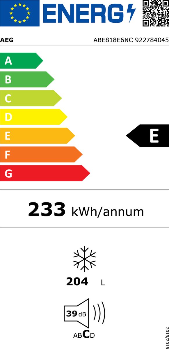 Wat vinden we goed aan de AEG ABE818E6NC Inbouw Diepvrieskist 204L Wit