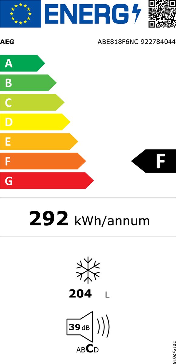 Wat vinden we goed aan de AEG ABE818F6NC Inbouw Vriezer 204L Wit