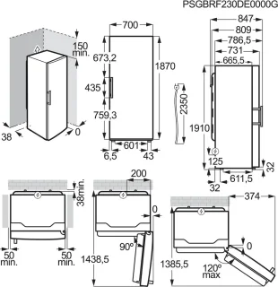 AEG OAG7M401DW Koelvriescombinatie Wit