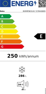 Beko B5RMFNE314X Vrijstaande vrieskast