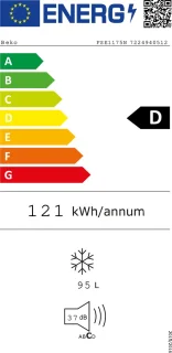 Beko FSE1175N diepvriezer 95L wit