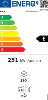 Beko HSM37540 Vrieskist