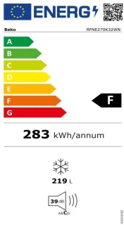Beko RFNE270K32WN Vriezer