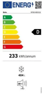 Beko RFNE448E41W Vriezer Vrijstaand