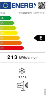BEKO RFNM200E40WN Vriezer