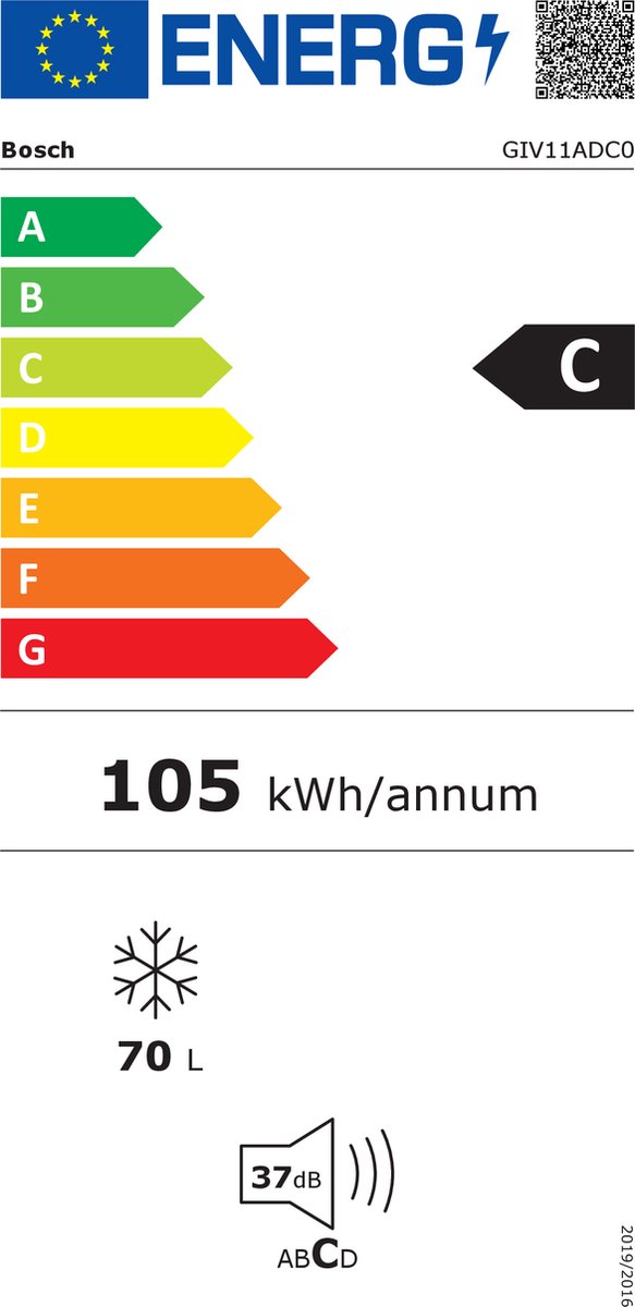 Wat vinden we goed aan de Bosch Serie 6 GIV11ADC0 Inbouw diepvriezer 70L