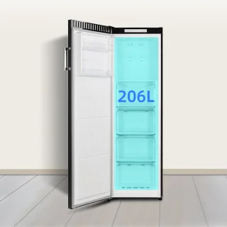 CHiQ CSD206NEID Vrijstaande Vriezer 206L Zwart RVS