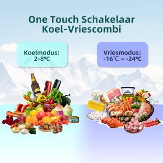 CHiQ CSD206NEID Vrijstaande Vriezer 206L Zwart RVS