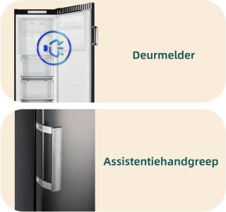 CHiQ CSD206NEID Vrijstaande Vriezer 206L Zwart RVS
