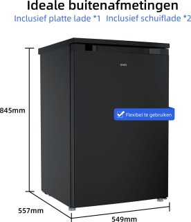 CHiQ CSD90D4D Vrijstaande Vrieskast 85L