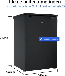 CHiQ CSD90D4D Vrijstaande Vrieskast 85L