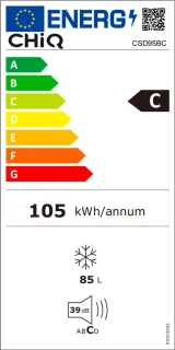 CHiQ CSD95BC Vrijstaande vriezer