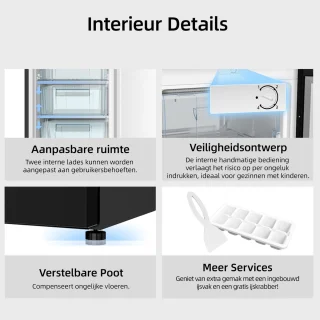 CHiQ CSD95BC Vrijstaande vriezer