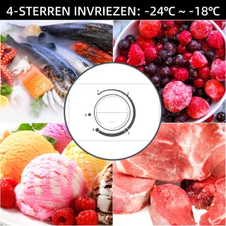 CHiQ FSD160D4E Vrijstaande Vriezer 145L Zwart RVS