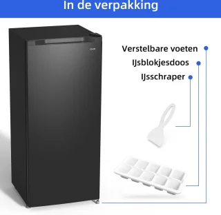 CHiQ FSD160D4E Vrijstaande Vriezer 145L Zwart RVS