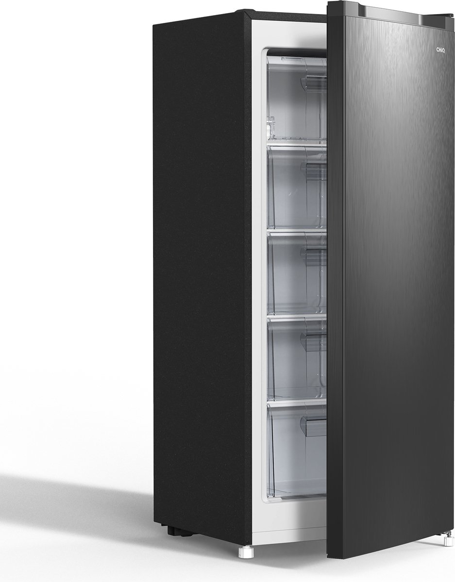 CHiQ FSD160D4E Vrijstaande Vriezer 145L Zwart RVS