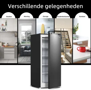 CHiQ FSD160D4E Vrijstaande Vriezer 145L Zwart RVS