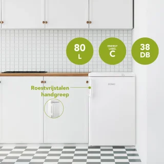 DOMO DO91130F tafelvriezer 80L wit