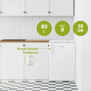 DOMO DO91135F Tafelvriezer 80L wit