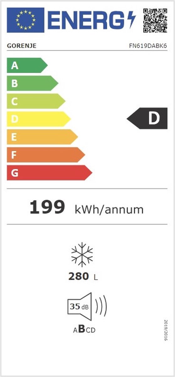 Wat vinden we goed aan de Gorenje FN 619 DABK6 Vrieskast Vrijstaand 280L