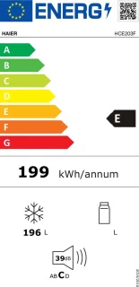 Haier HCE200E Vrijstaande Vriezer 196L Wit