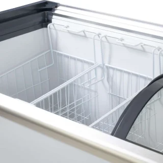 HCB Horeca Vrieskist 545L Glazen Schuifdeksel 230V