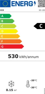 HCB® Vrieskist 97L Schuifdeksel 230V