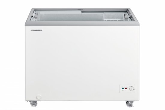 Heinner Vrieskist 255 L Schuifglasdeksel Wit