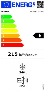 Heinner Vrijstaande Vrieskist HCFV-246W