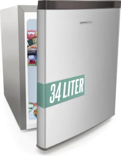 Heinrichs HGB 4088 SI Mini Vriezer RVS 34L