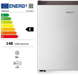 Heinrichs HGB 4088 SI Mini Vriezer RVS 34L