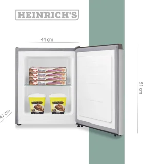 Heinrichs HGB 4088 SI Mini Vriezer RVS 34L
