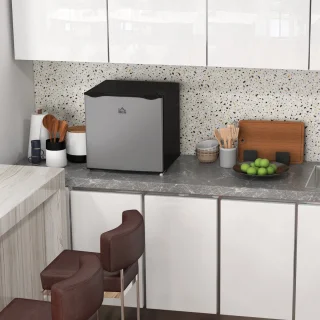 HOMCOM Mini-Gefrierschrank 47L Silber
