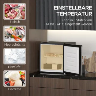HOMCOM Mini-Gefrierschrank 47L Silber