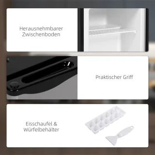 HOMCOM Mini-Gefrierschrank 47L Silber