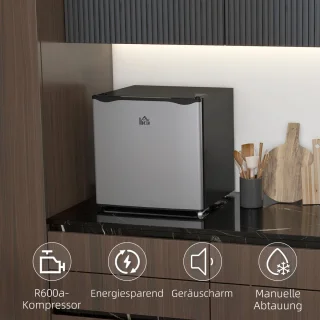 HOMCOM Mini-Gefrierschrank 47L Silber