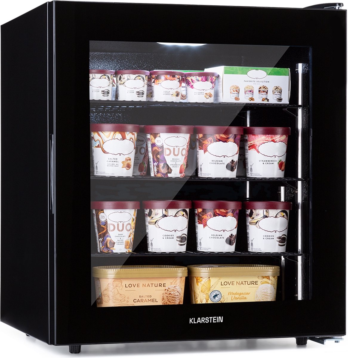 De IceAge 88 diepvries EEK E glazen front in één oogopslag