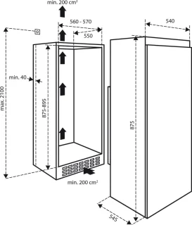 Inventum IVR0881S Inbouw Vriezer 88 cm Wit