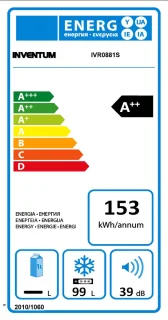 Inventum IVR0881S Inbouw Vriezer 88 cm Wit