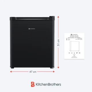 KitchenBrothers Mini Vriezer 33L Vrijstaand Zwart